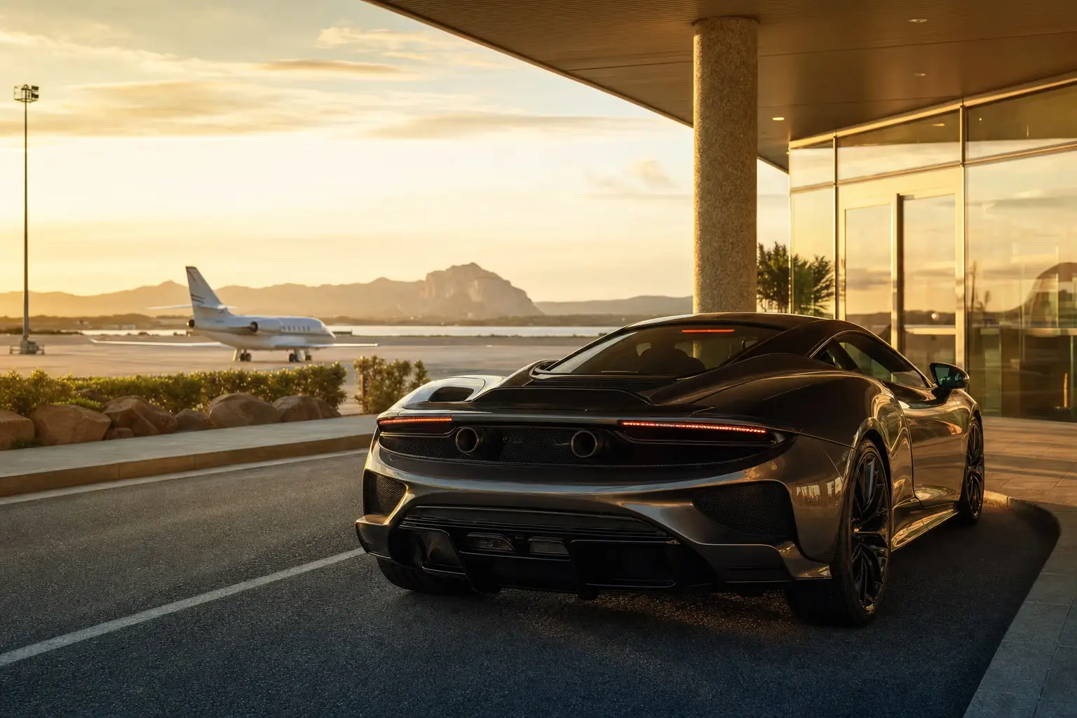 Consegna supercar all'Aeroporto di Olbia Costa Smeralda