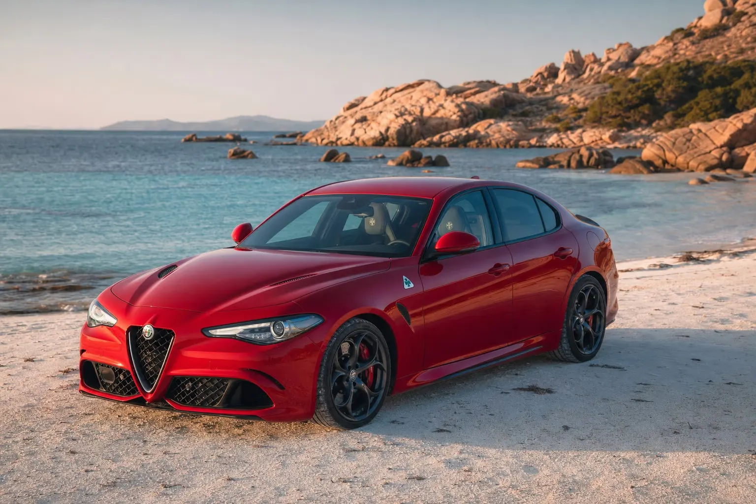 Noleggio Alfa Romeo Giulia Quadrifoglio in Sardegna – LSM Car Luxury