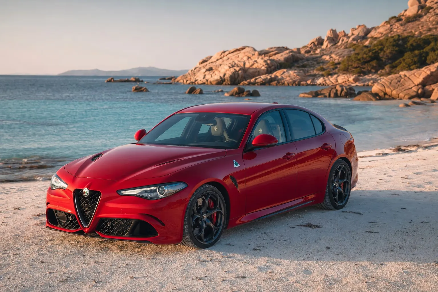 Noleggio Alfa Romeo Giulia Quadrifoglio in Sardegna – LSM Car Luxury