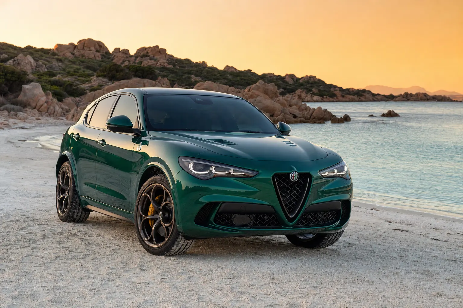 Noleggio Alfa Romeo Stelvio Quadrifoglio in Sardegna – LSM Car Luxury