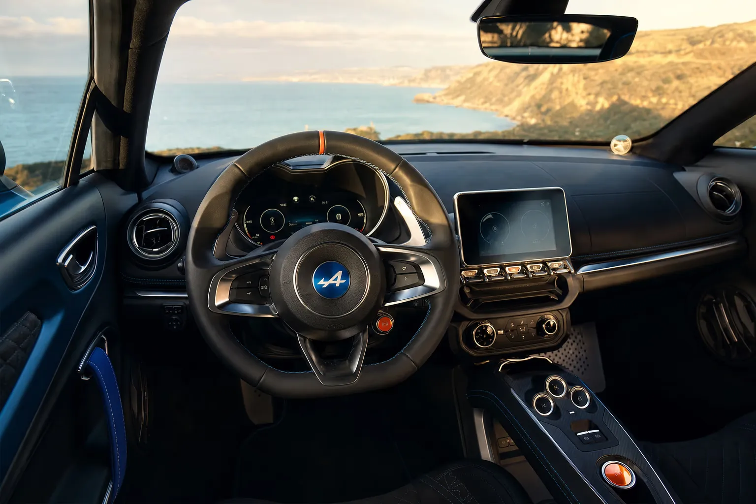 Interni di Alpine A110 S – noleggio in Sardegna