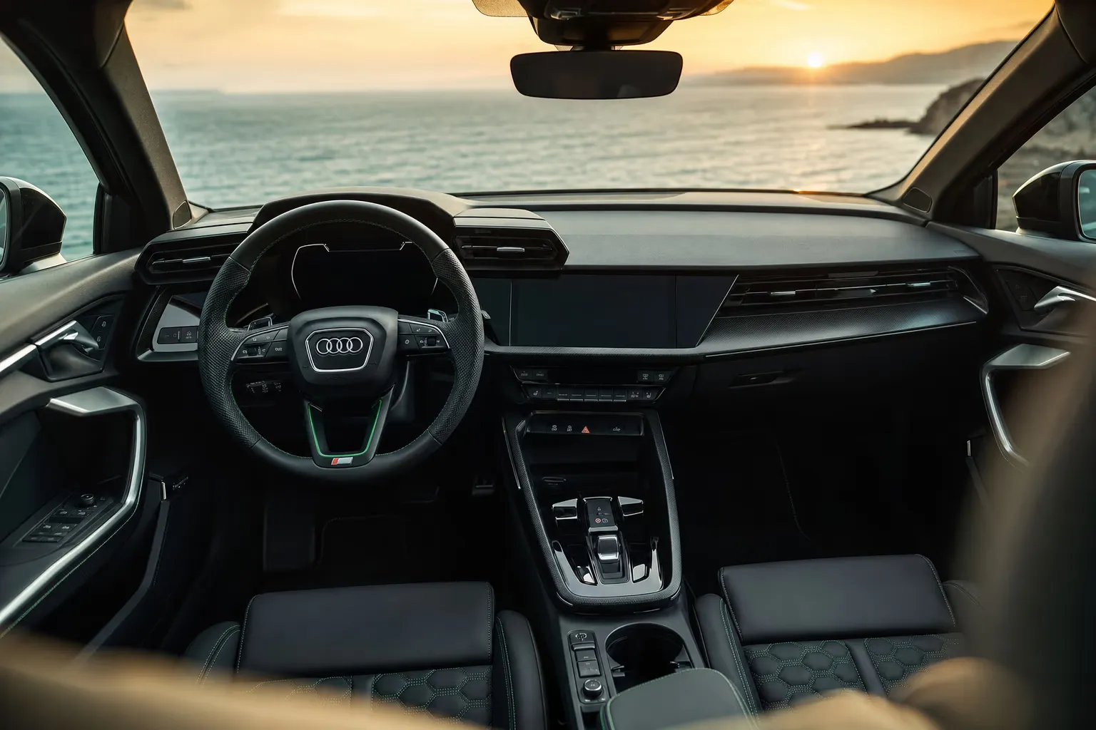 Interni di Audi RS3 Sportback – noleggio in Sardegna