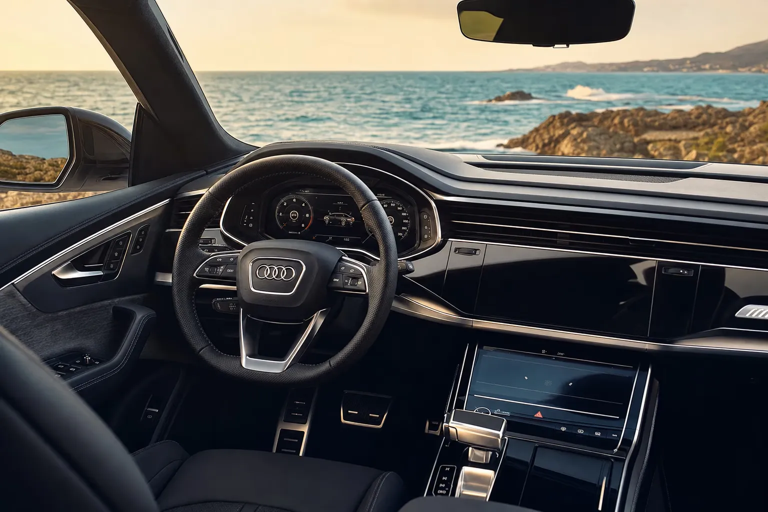 Interni di Audi SQ8 – noleggio in Sardegna