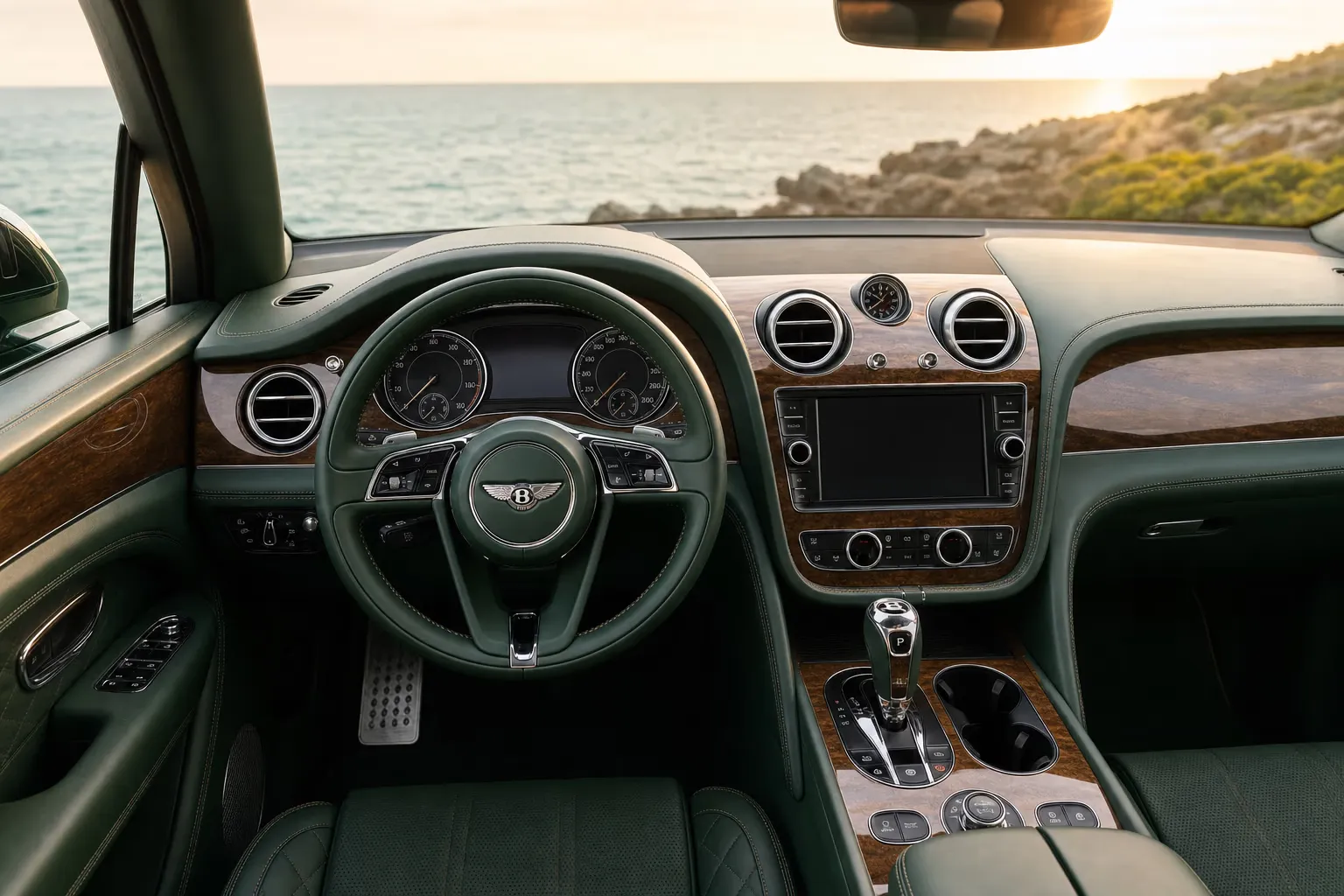 Interni di Bentley Bentayga – noleggio in Sardegna