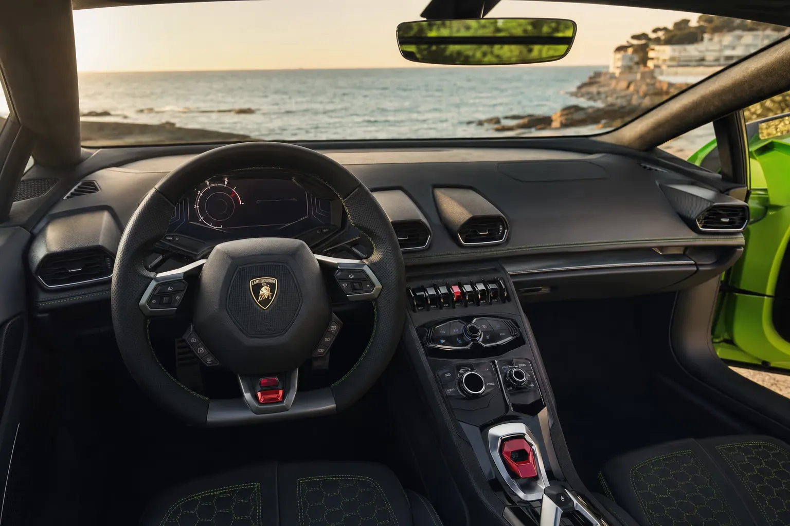 Interni di Lamborghini Huracán – noleggio in Sardegna