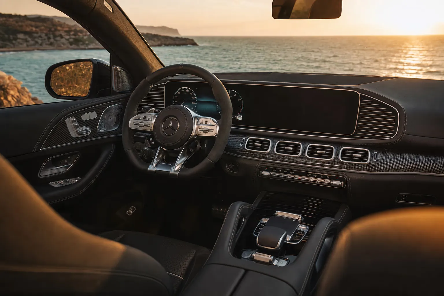 Interni di Mercedes-AMG GLE 63 S Coupé – noleggio in Sardegna