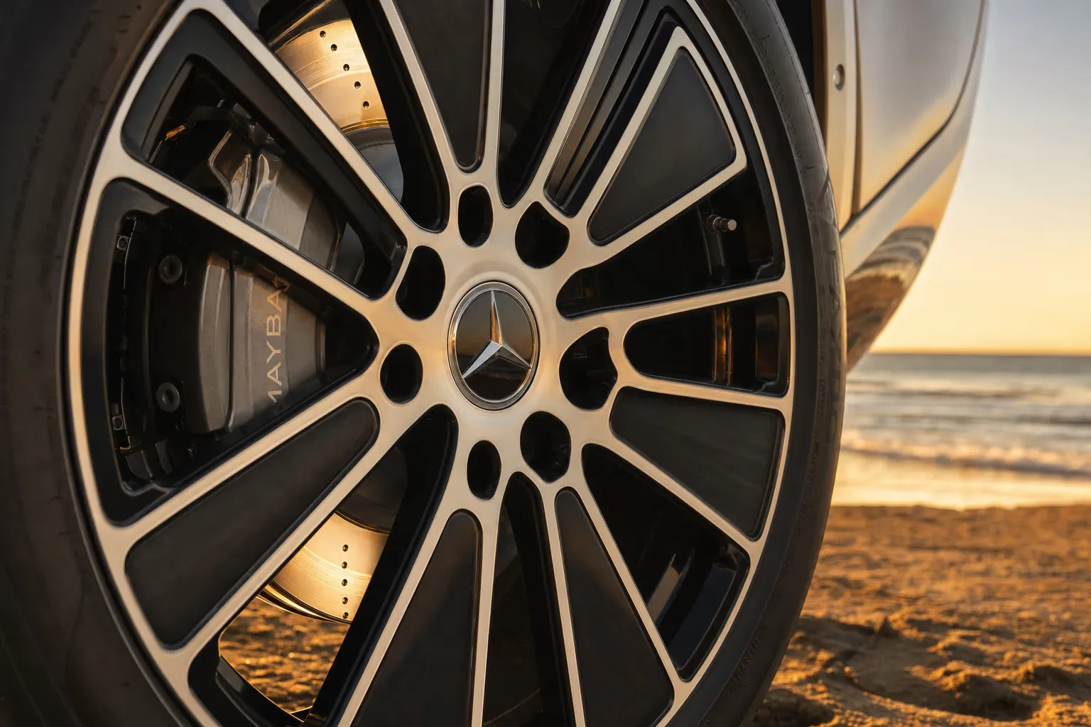 Dettaglio cerchio e pinza freno della Mercedes-Maybach Maybach GLS 600